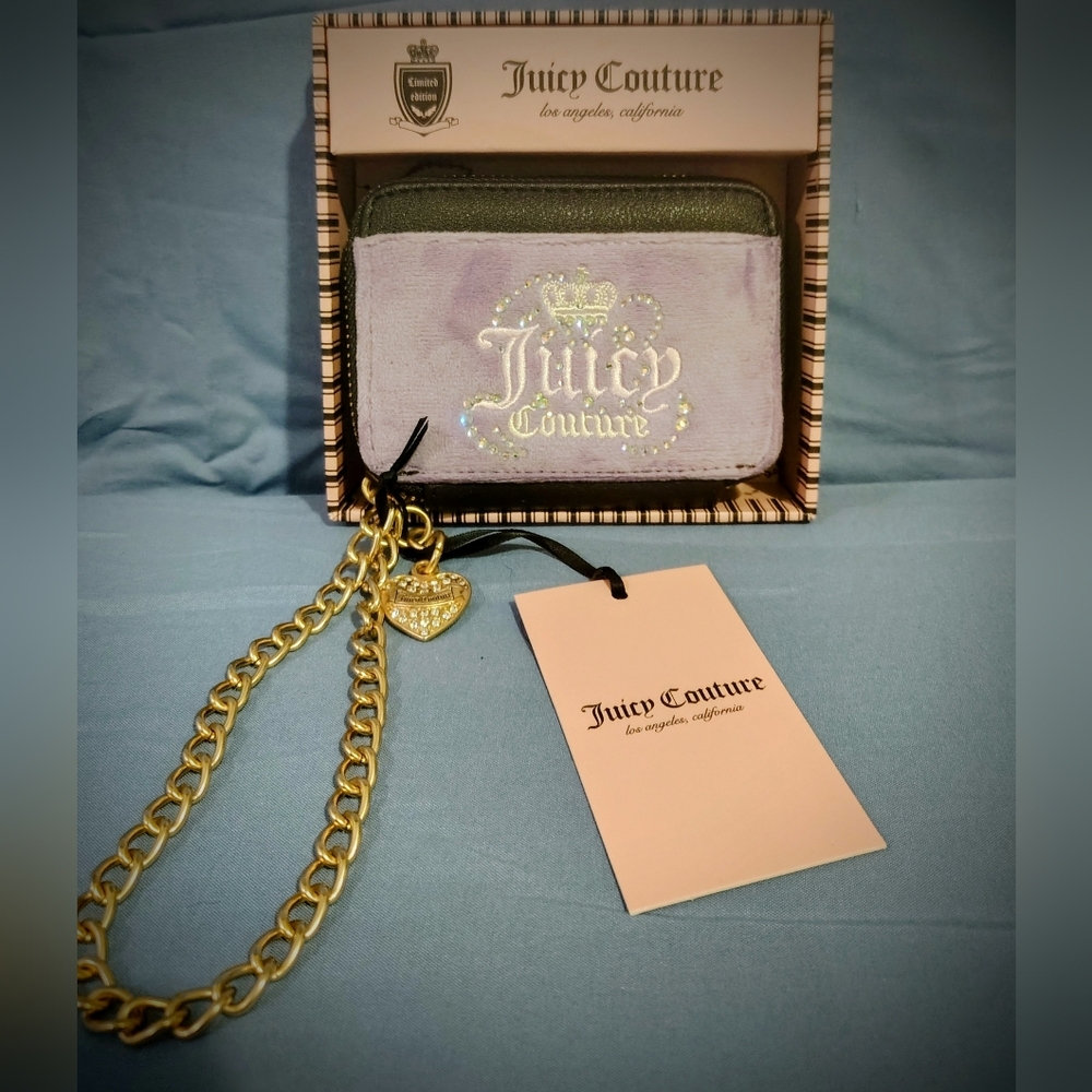 Juicy Couture Pastel Wallet with Gold Chain